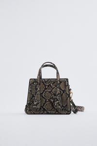 zara canvas mini city bolsa
