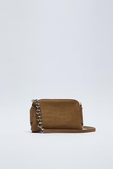 zara brown shoulder bolsa