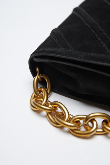 チェーンディテール入りスエードショルダーバッグ Zara Japan 日本