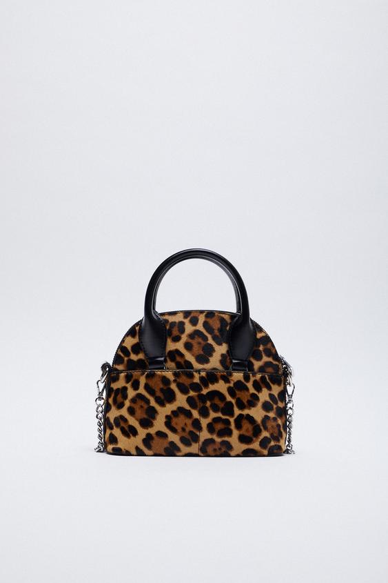 Modalite Net Zara Leopar Desenli Kurk Mini Bowling Canta 71112449 195 3