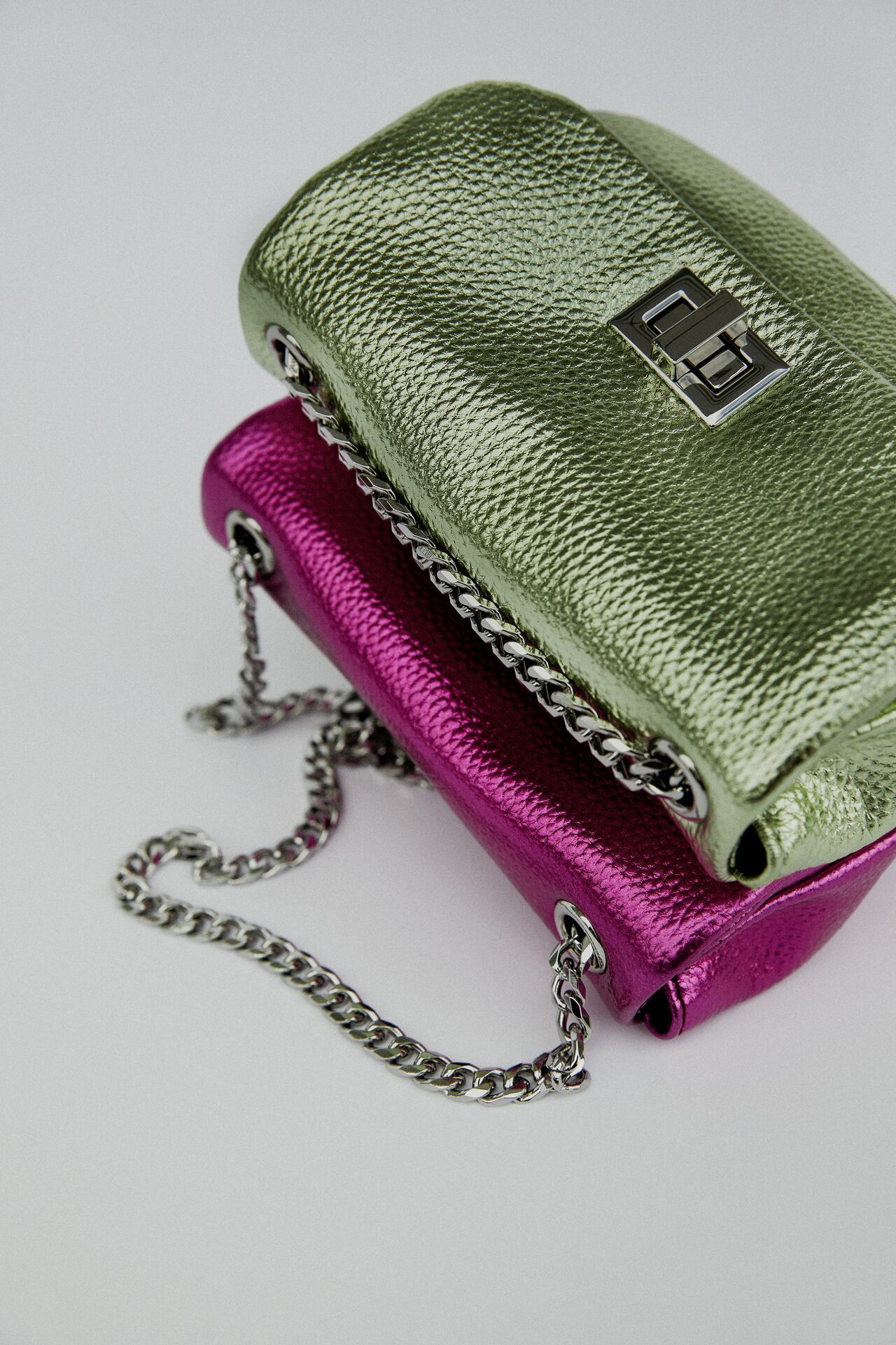 Image 5 of METALLIC MINI CROSSBODY BAG from Zara