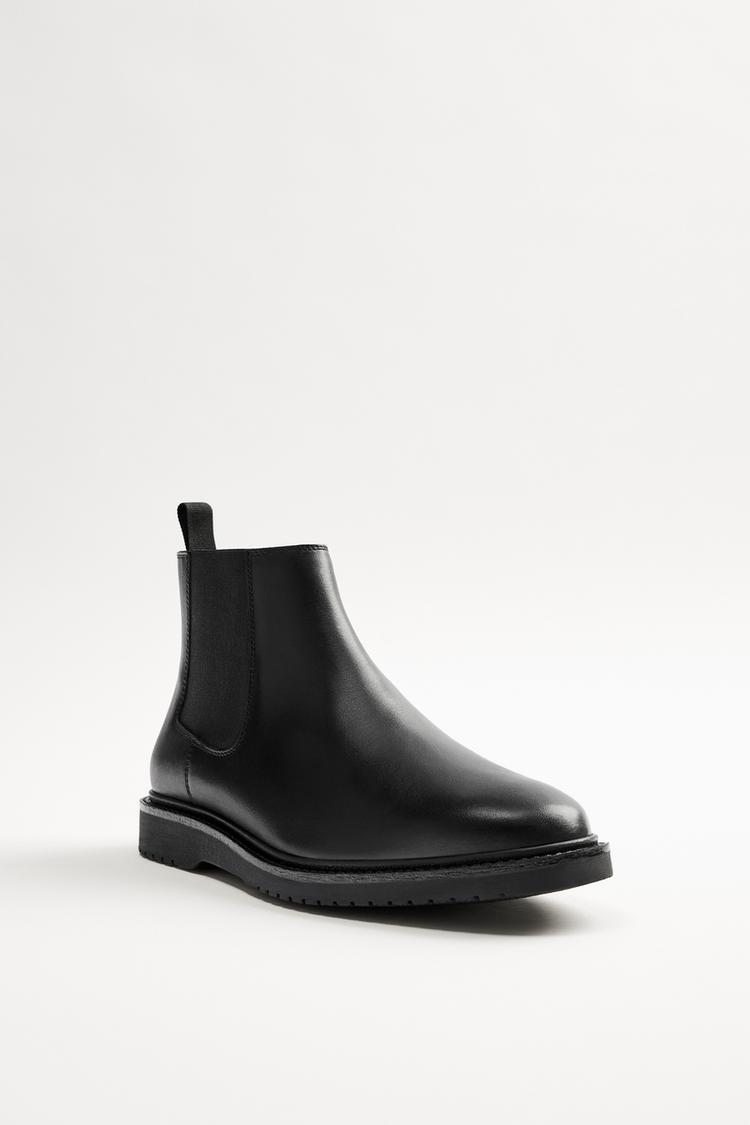 chunky cleated chelsea boots