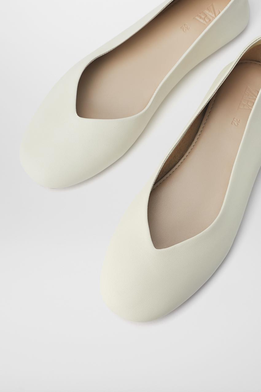 レザーフラットバレエシューズ Zara Japan 日本