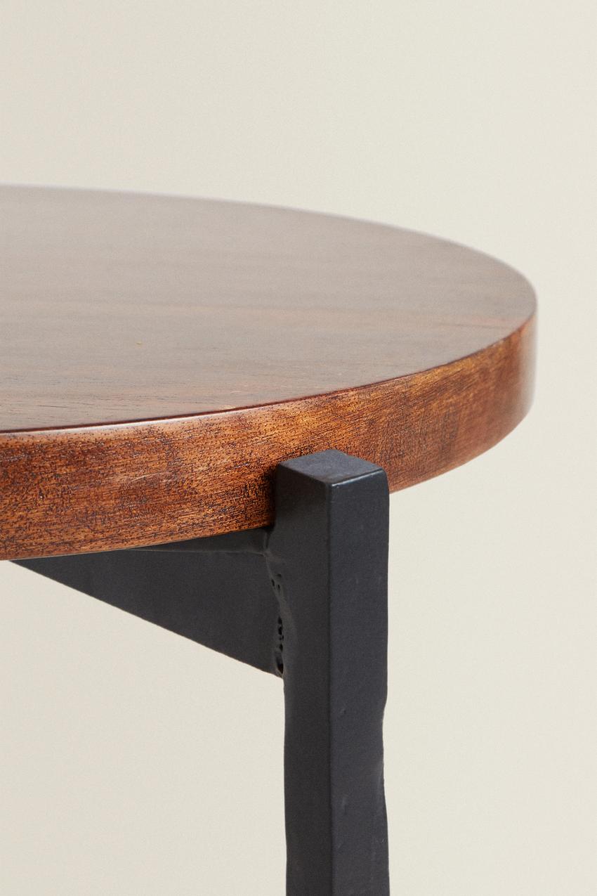 Round Wooden Side Table Zara Germany