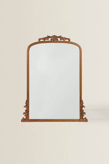 Image 0 of DECORATED WOOD MIRROR from Zara