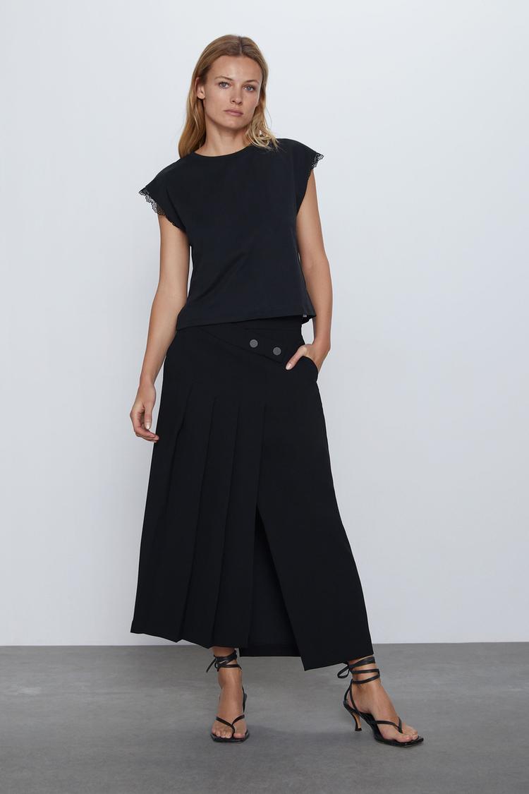 Maglietta Con Pizzo Zara Italia Italy