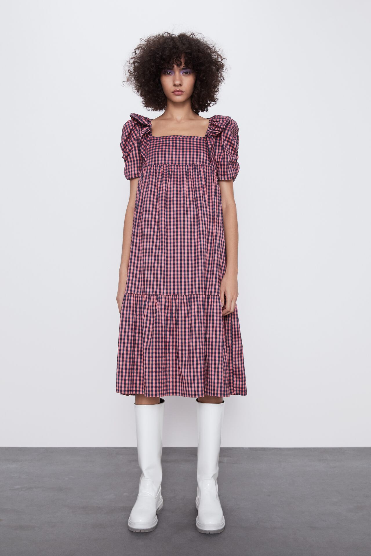Image 1 of GINGHAM CHECK DRESS from Zara