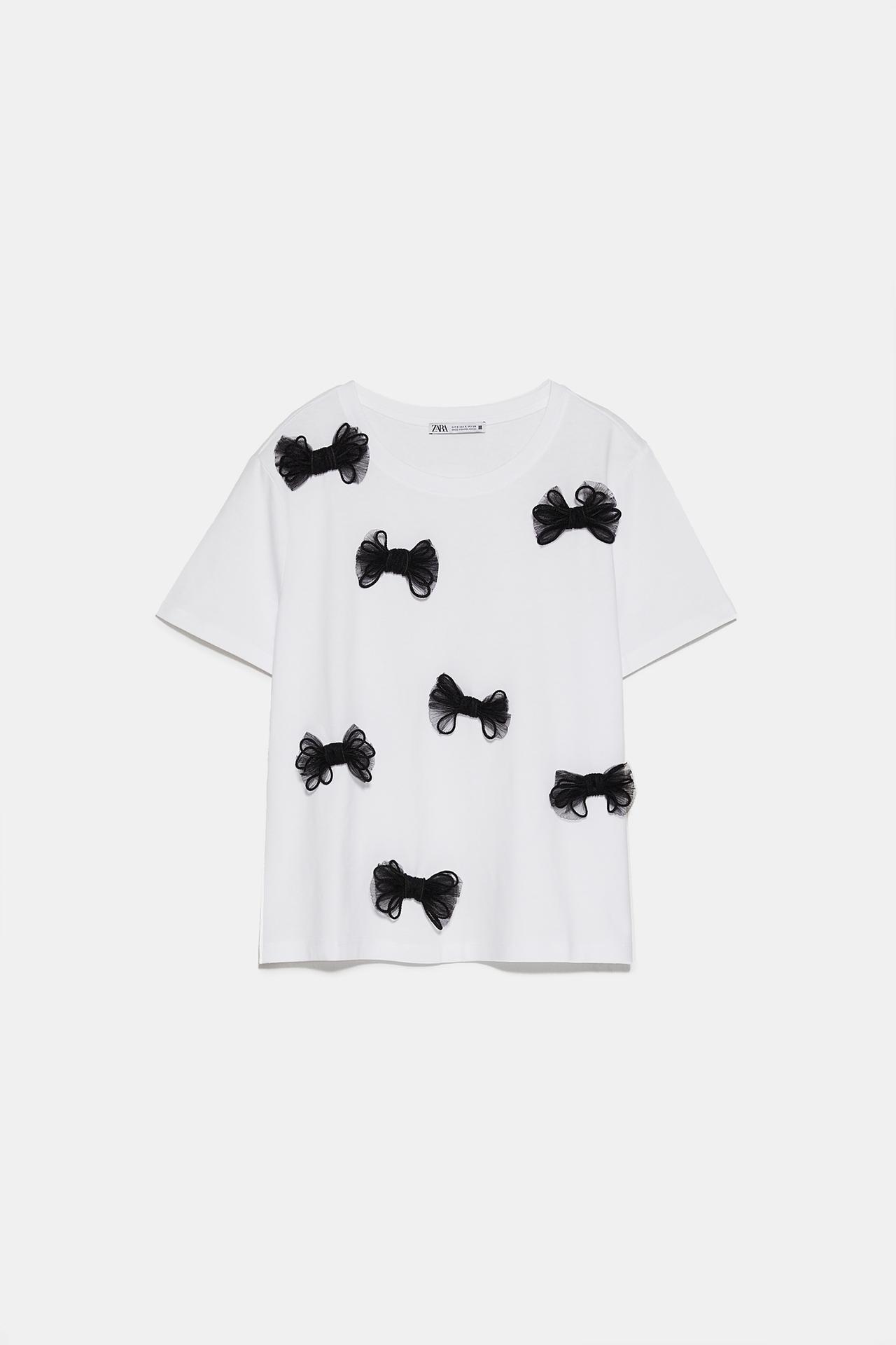 Image 1 of BOW T-SHIRT from Zara