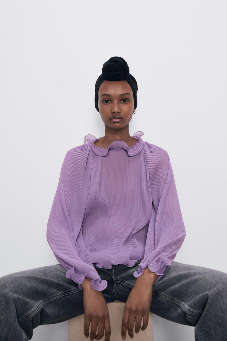Image 2 of PLEATED TOP from Zara
