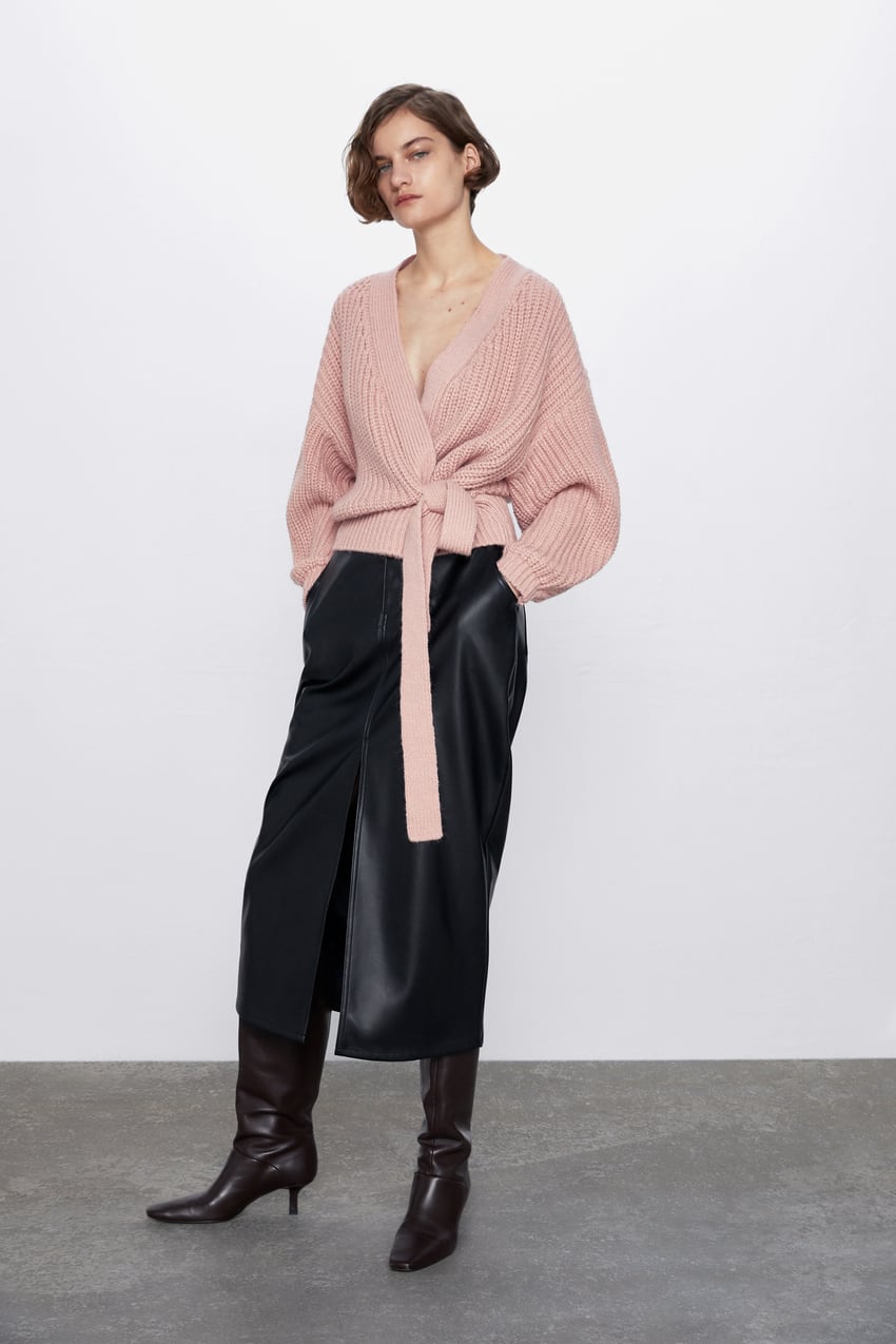 Image 1 of CROPPED BELTED CARDIGAN from Zara