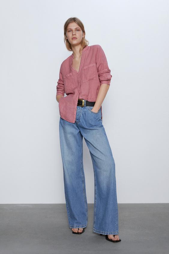 LINEN BLOUSE WITH POCKETS