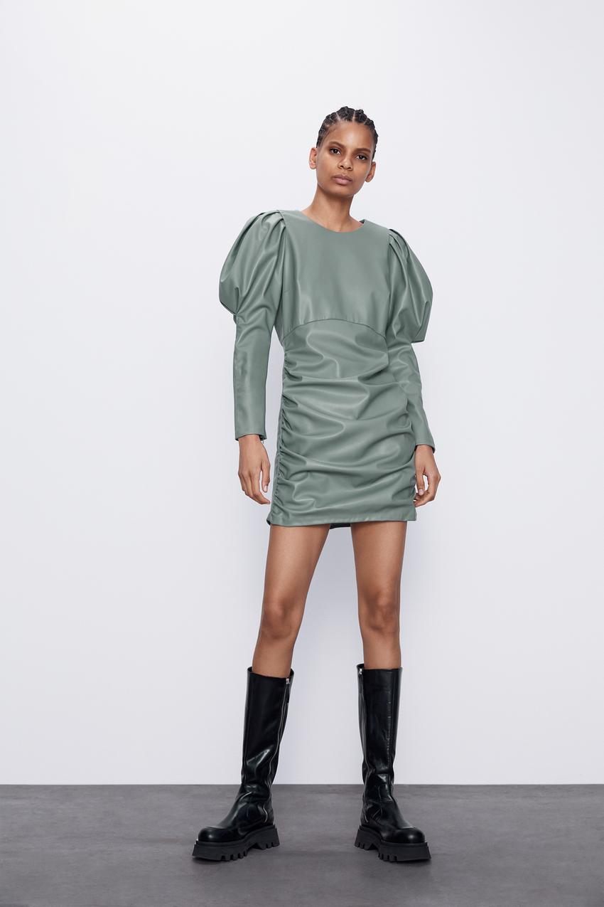 Faux Leather Dress Zara Australia