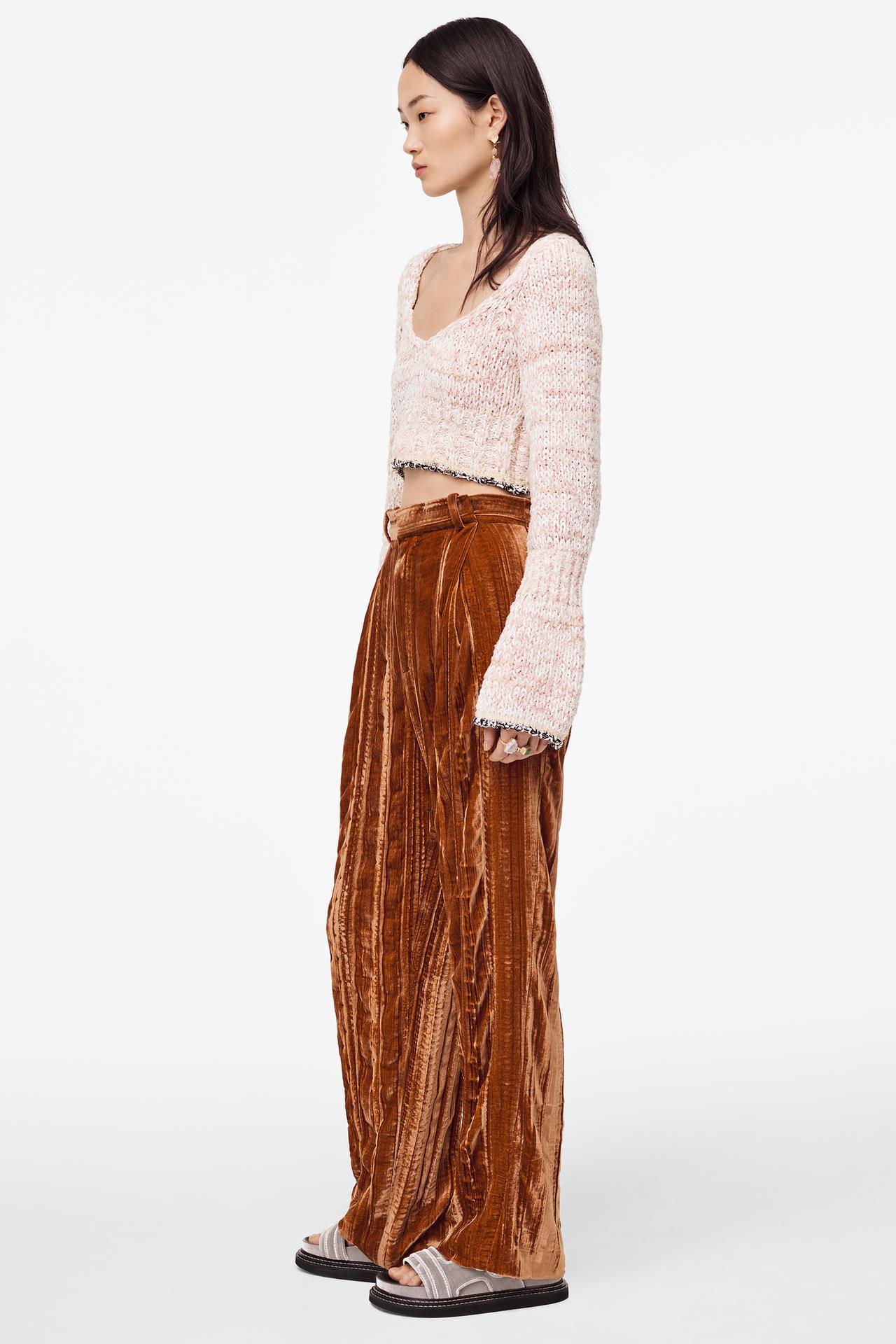Image 3 of LIMITED EDITION VELVET TROUSERS from Zara