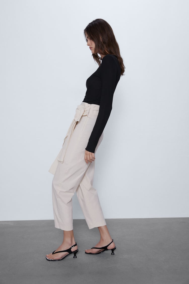 Image 3 of PAREO TROUSERS WITH BOW from Zara