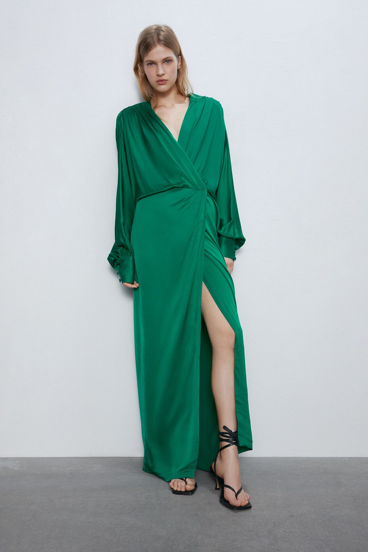 Image 1 of LONG SATIN DRESS from Zara