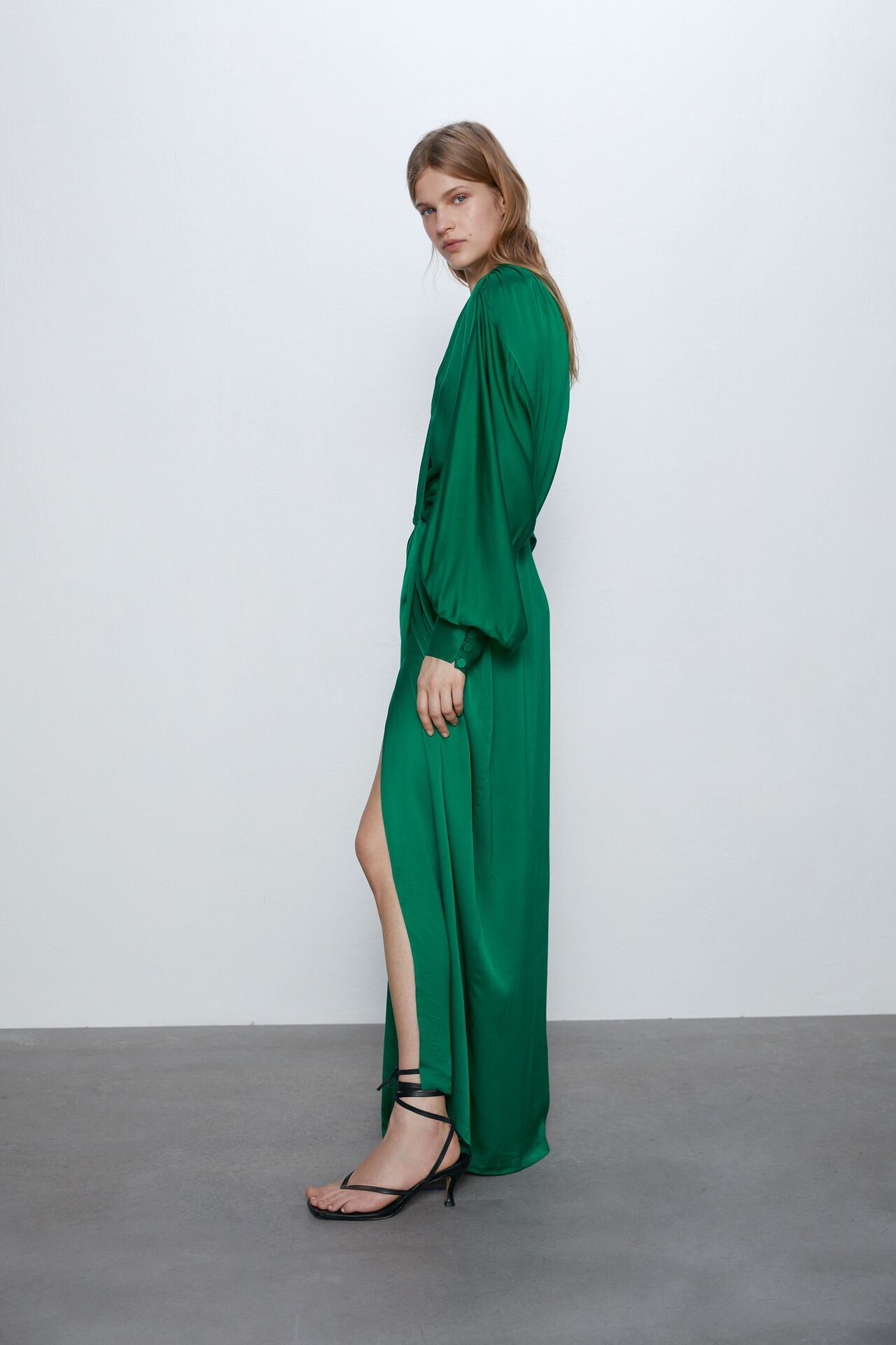 Image 3 of LONG SATIN DRESS from Zara