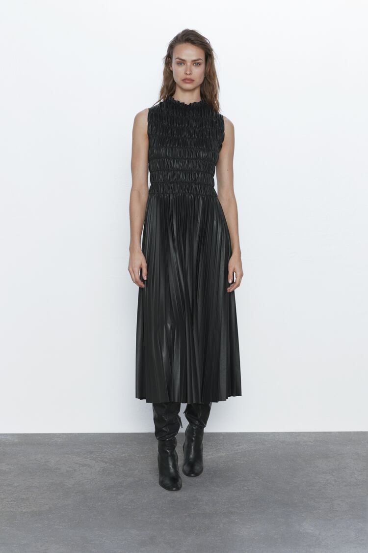 Image 1 of FAUX LEATHER DRESS from Zara