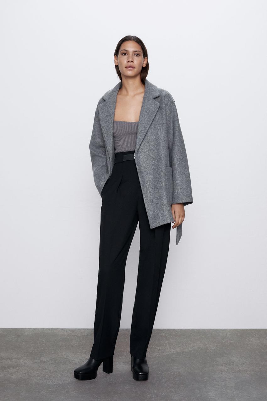 Изображение 1 из МЯГКОГО БЛЕЗЕРА С РЕМЕНЬЕМ от Zara