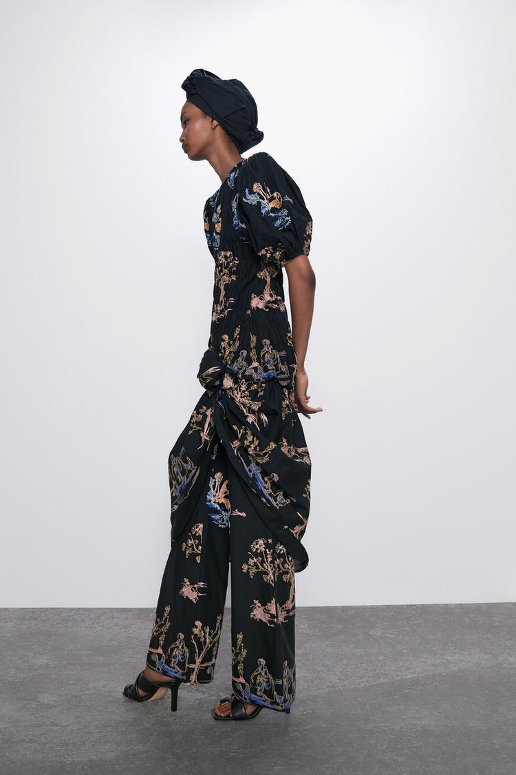 Image 4 of EMBROIDERED STRETCH DRESS from Zara