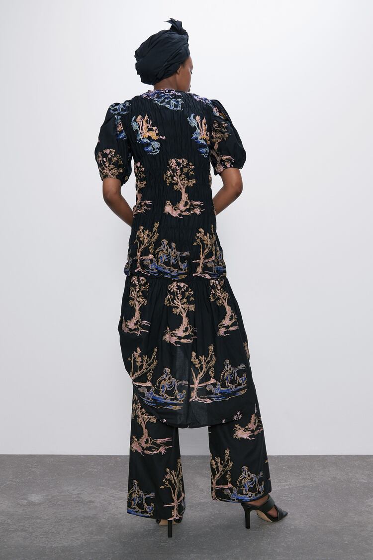 Image 7 of EMBROIDERED STRETCH DRESS from Zara