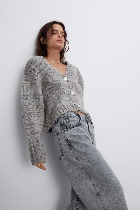 Image 5 of CROPPED WOOL BLEND CARDIGAN from Zara