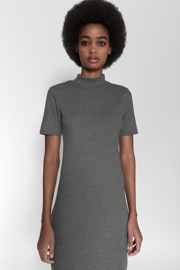 Kleid Grau Zara Kleid Grau Zara