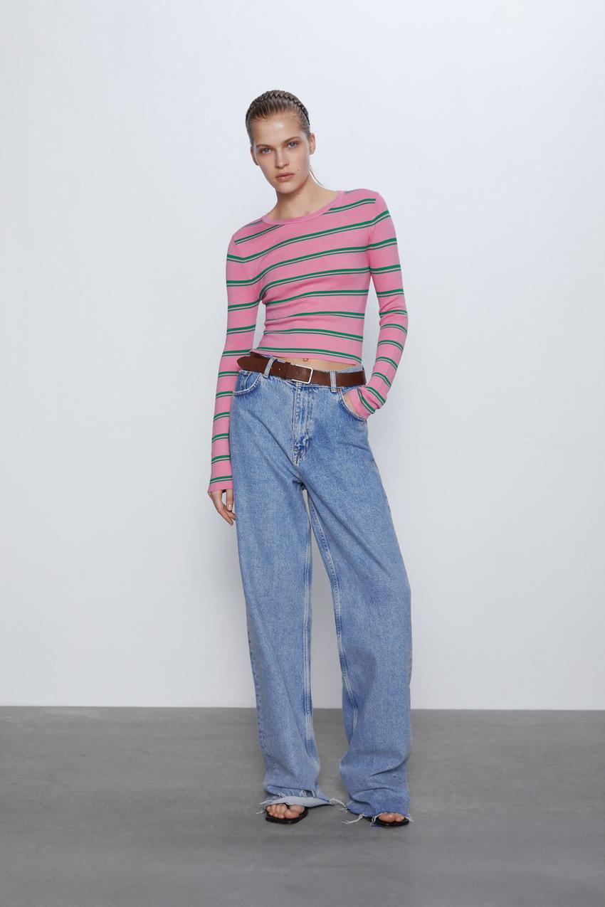 Pullover In Maglia A Righe Zara Italia Italy