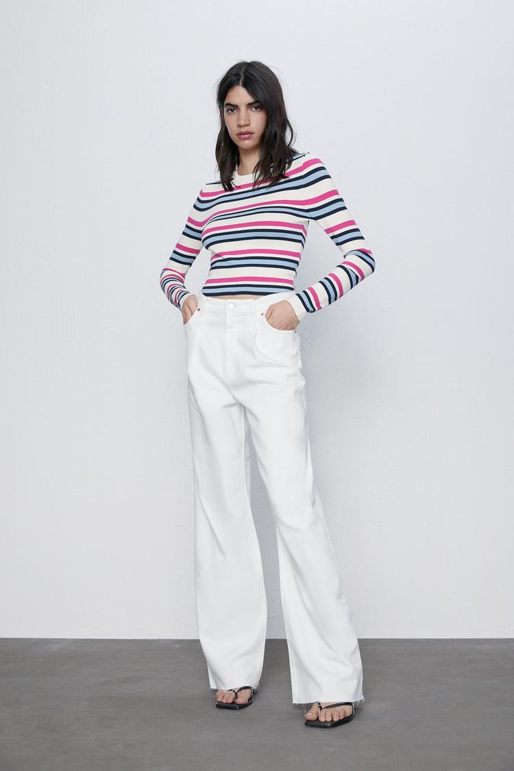 Pullover In Maglia A Righe Zara Italia Italy