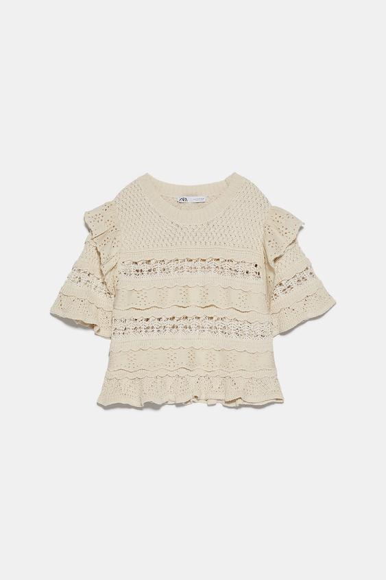 Ribbestrikk Topper For Dame Zara Norge