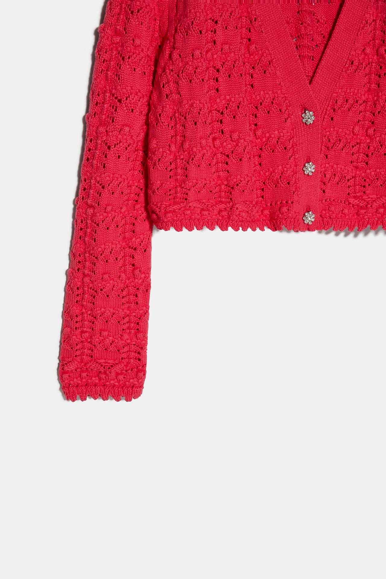 Image 3 of CROPPED POINTELLE CARDIGAN from Zara