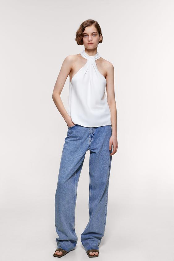 Women S Halter Neck Tops Zara International Women S Halter Neck Tops Zara International