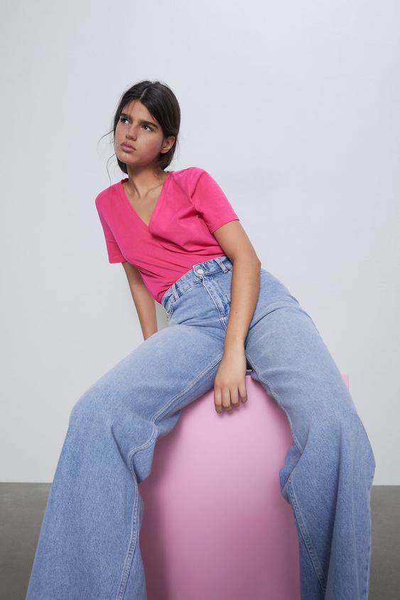 t shirt basic femme zara