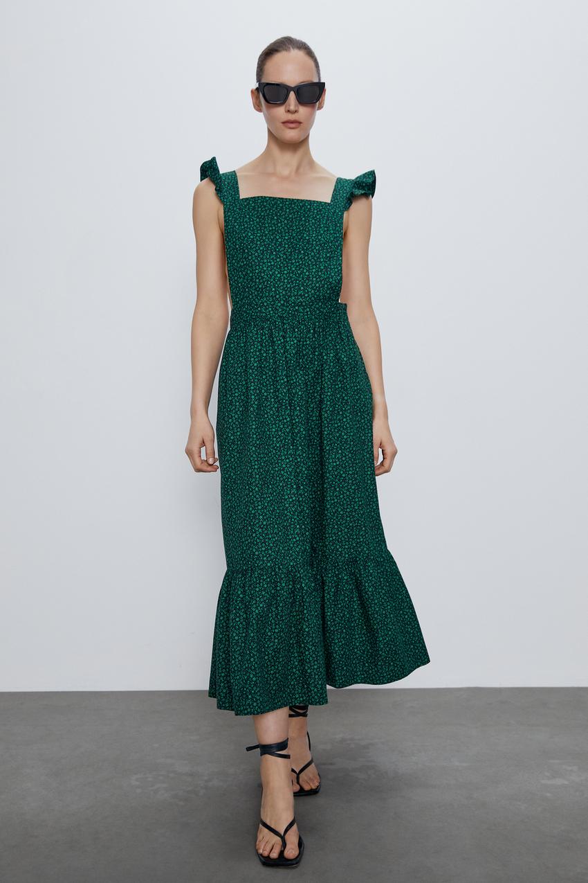 Printed Pinafore Dress Zara Australia