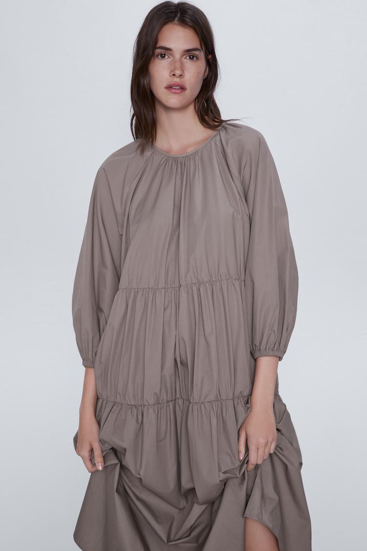 Popeline Jurk Zara Belgie