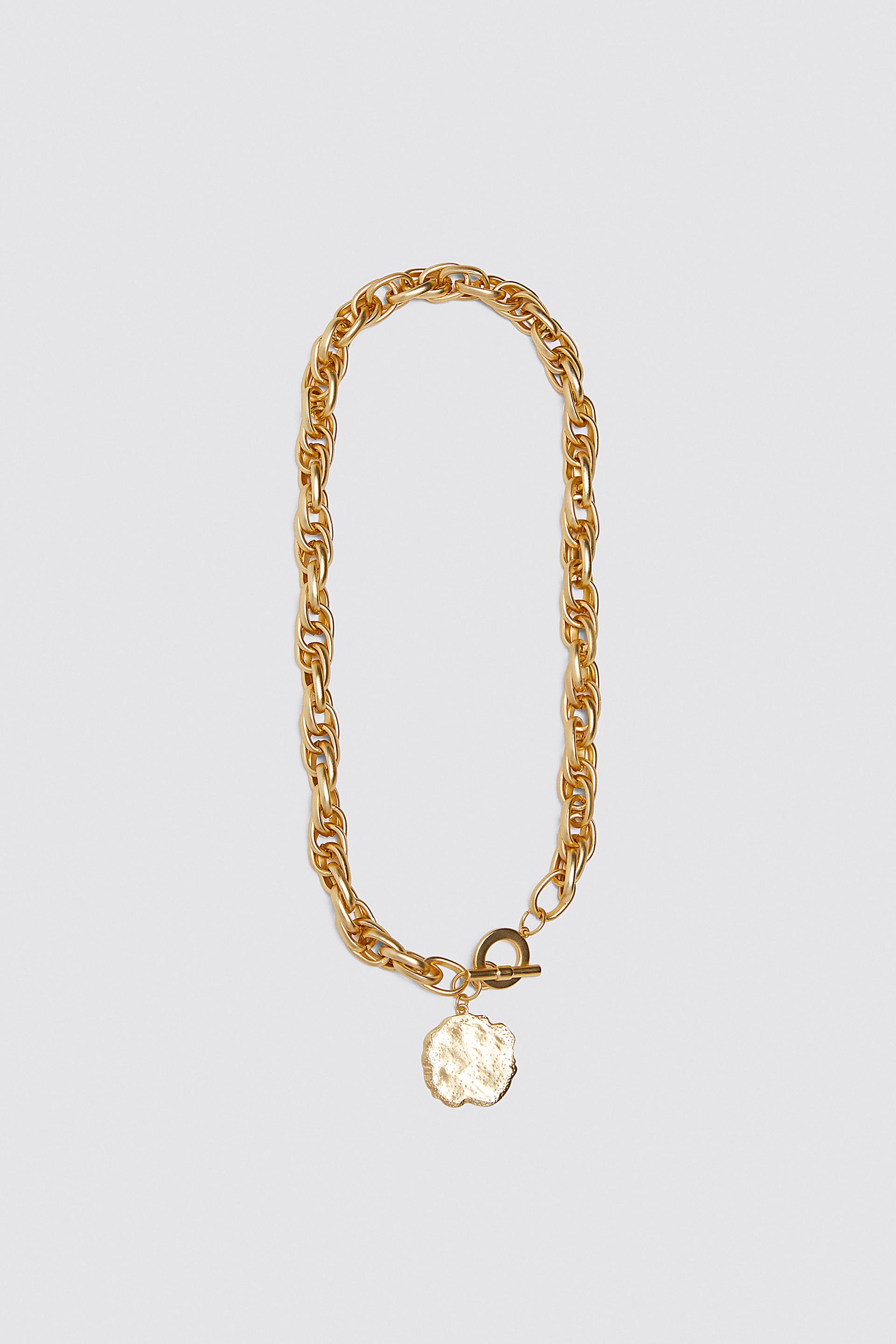 Link Necklace With Medallion Zara United Kingdom