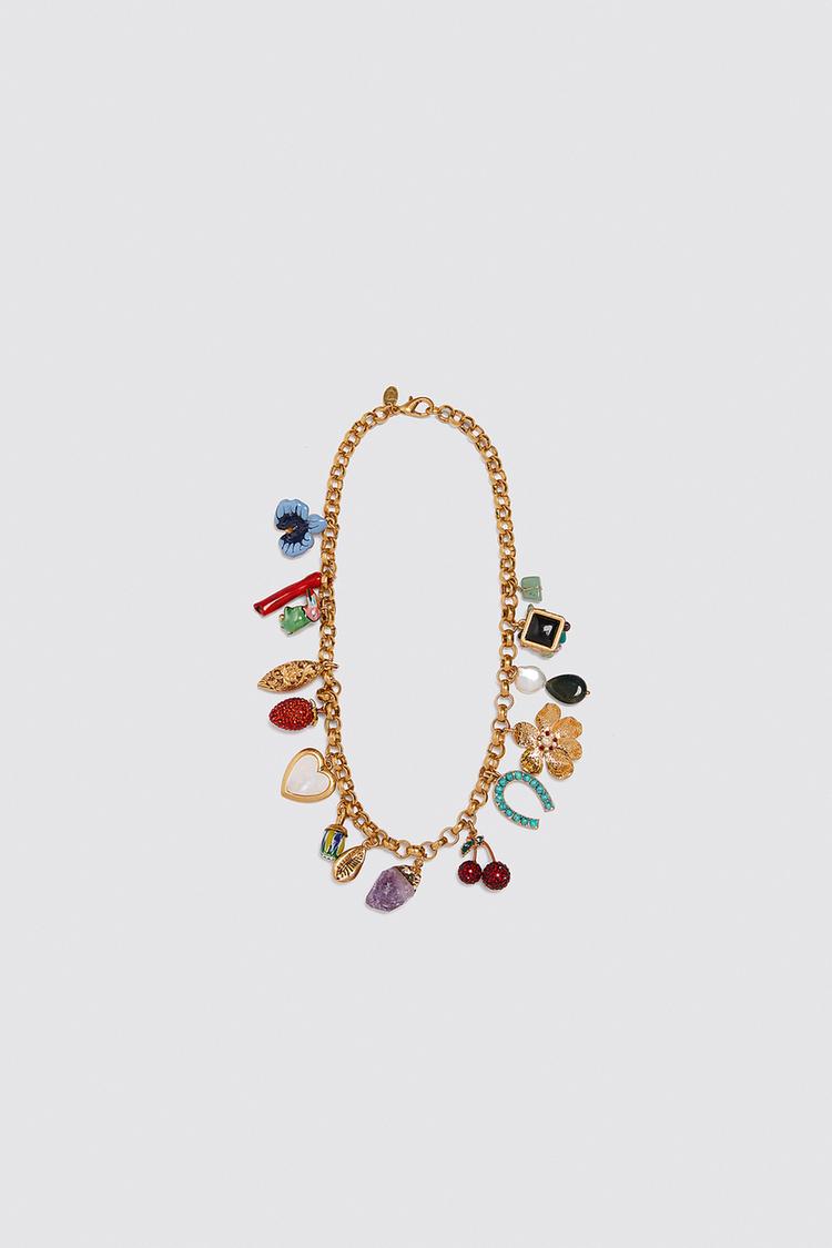 Multi Charm Necklace Zara United Kingdom