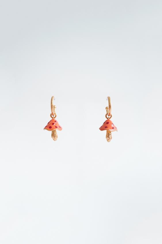 ENAMELLED MUSHROOM EARRINGS