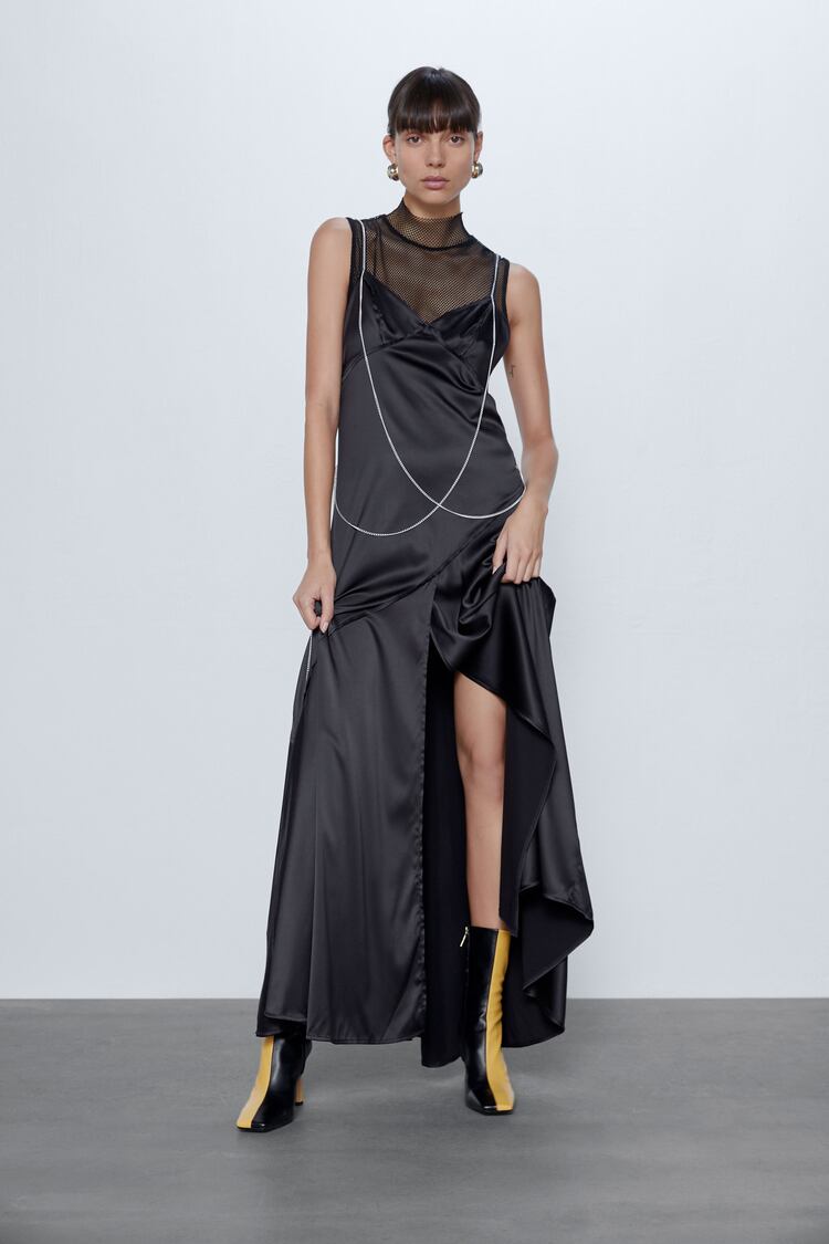 Image 1 of CAMISOLE DRESS WITH CHAINS from Zara