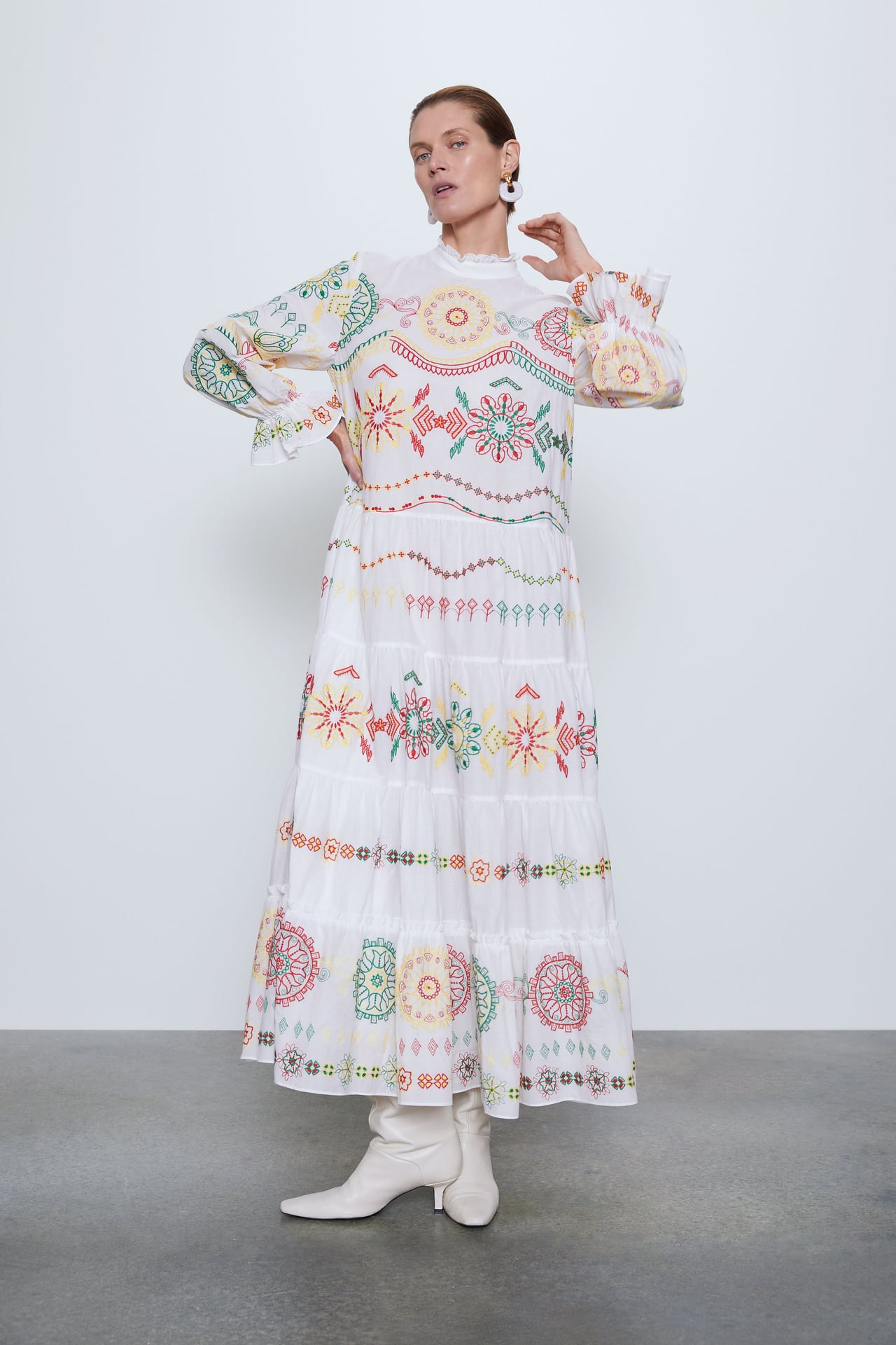 Image 1 of EMBROIDERED DRESS from Zara