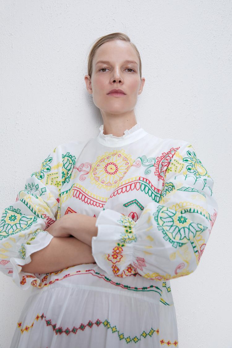 Geborduurde Jurk Zara Belgie