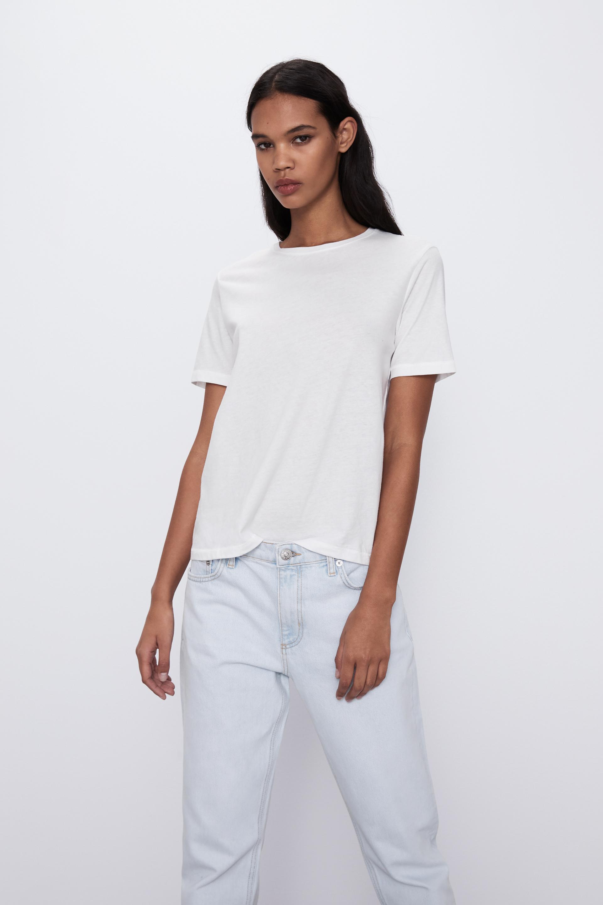 t shirt basique femme zara
