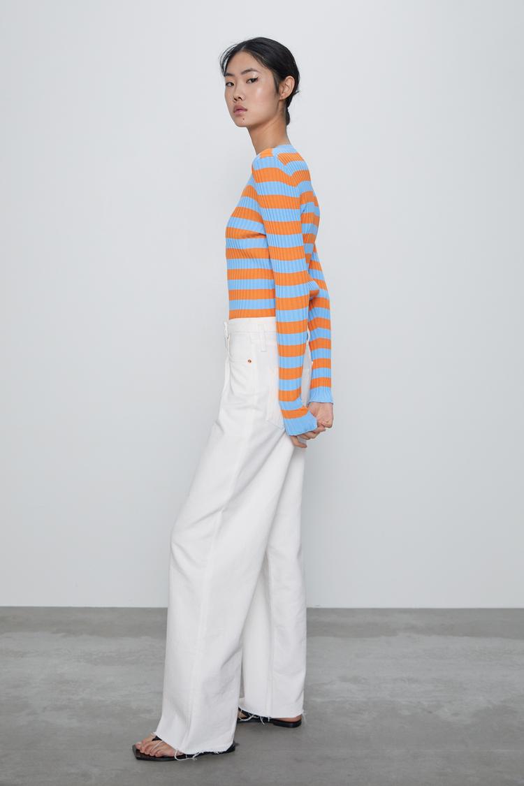 Pullover In Maglia A Righe Zara Italia Italy