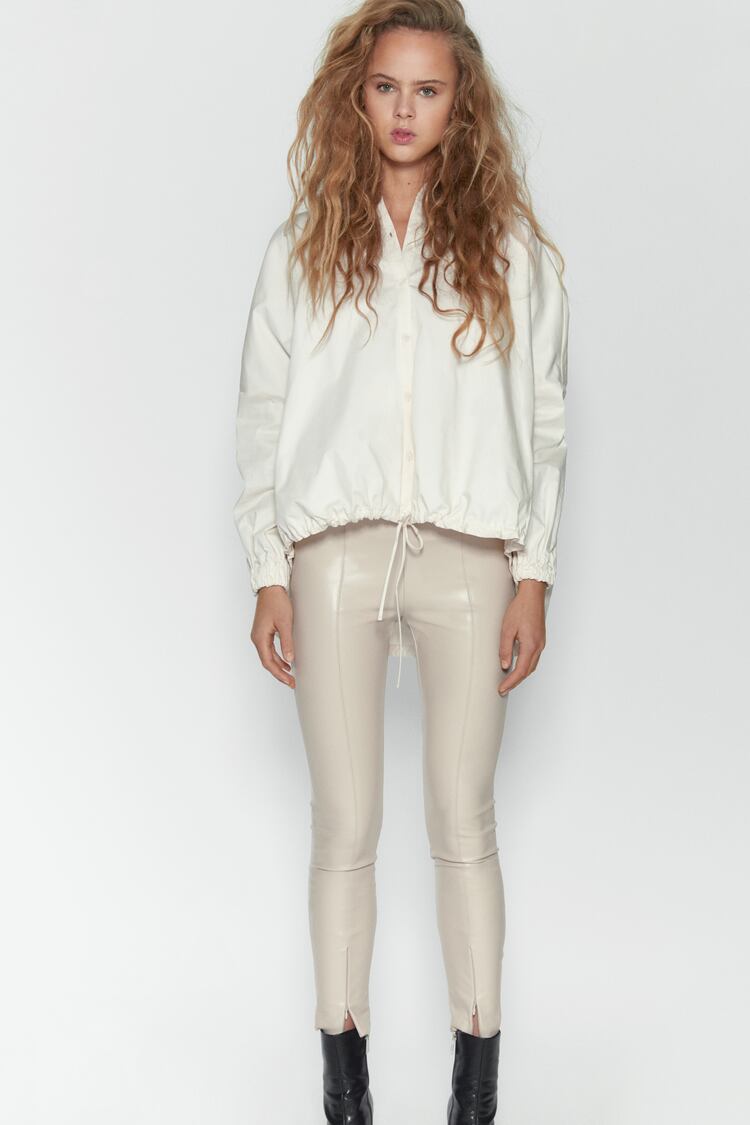 Image 1 of FAUX LEATHER LEGGINGS from Zara