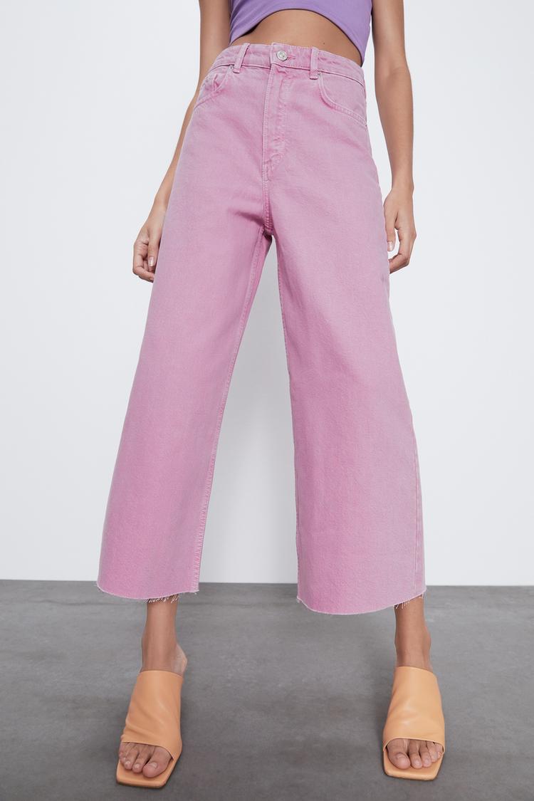 Hi Rise Culotte Jeans Trf Zara Brasil