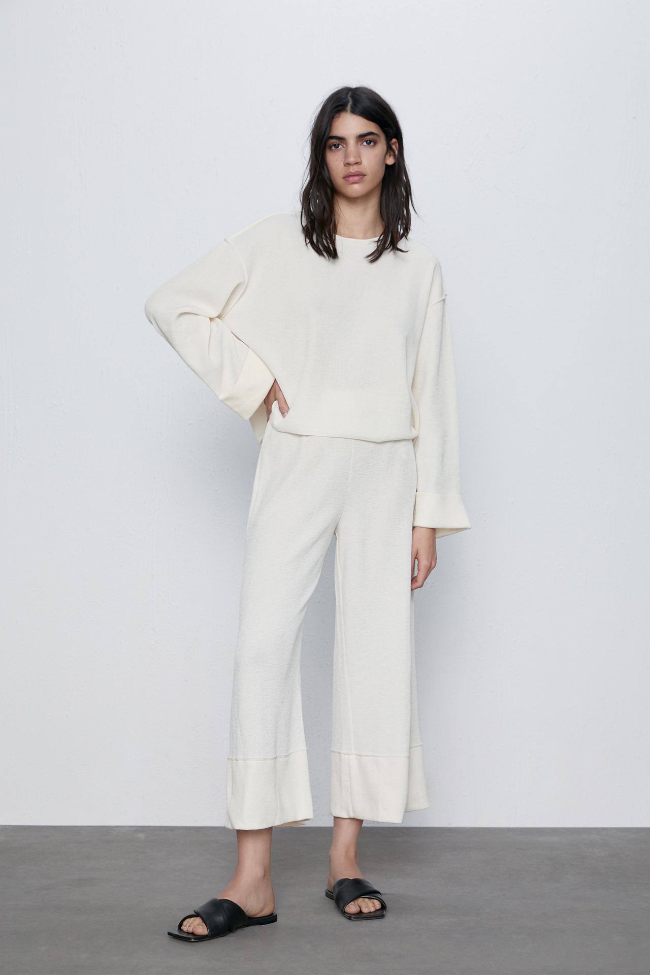 Image 1 of RIBBED OVERSIZE T-SHIRT from Zara
