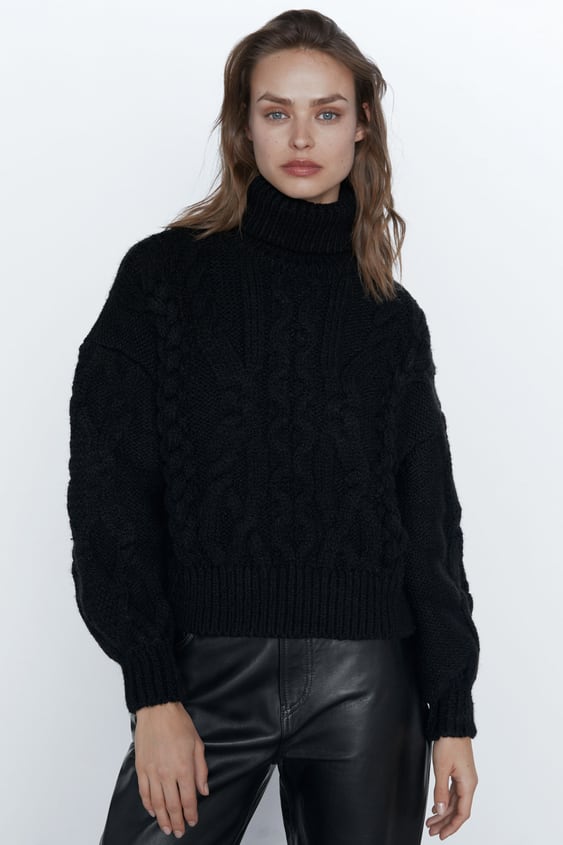 Image 2 of CABLE-KNIT SWEATER from Zara