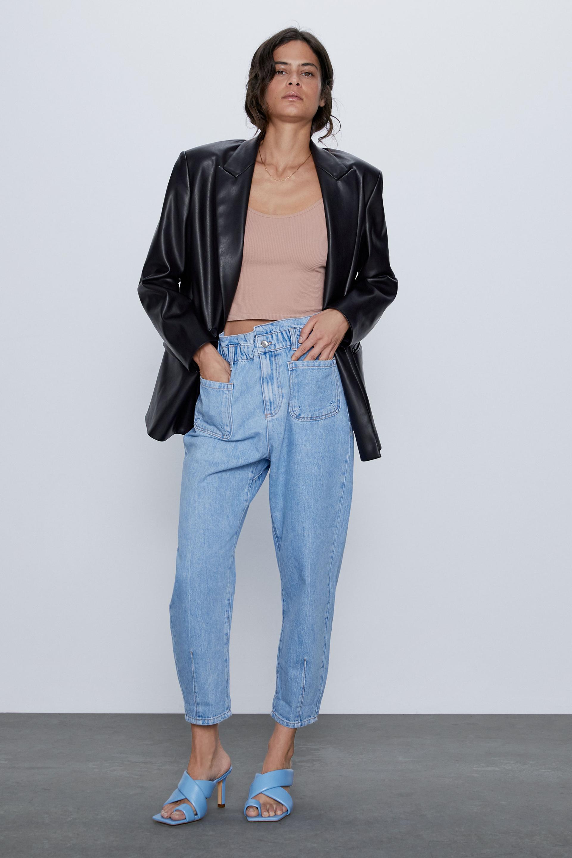 Z1975 Baggy Paperbag Jeans Zara United States