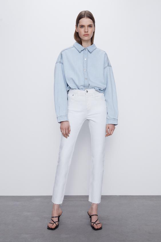 SLIM FIT HI-RISE JEANS TRF