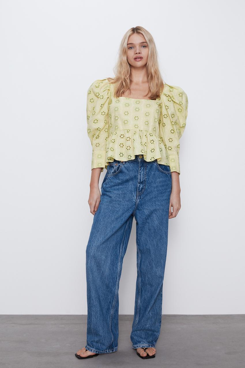 Image 1 of TOP WITH CUTWORK EMBROIDERY from Zara