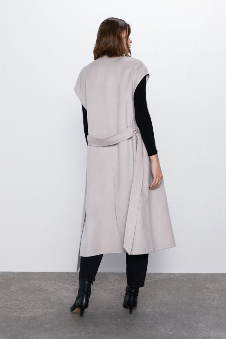 Image 4 of BELTED WOOL BLEND WAISTCOAT from Zara